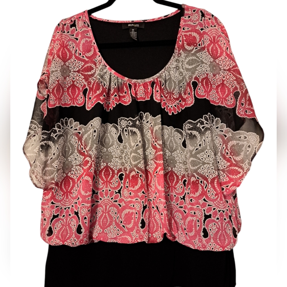 STYLE & CO BLOUSE 3X LIKE NEW